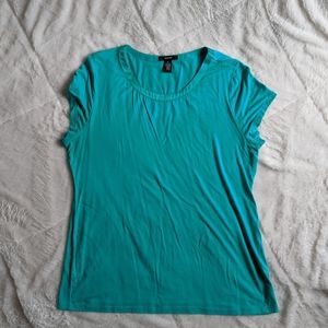 Alfani teal women's short sleeve shirt